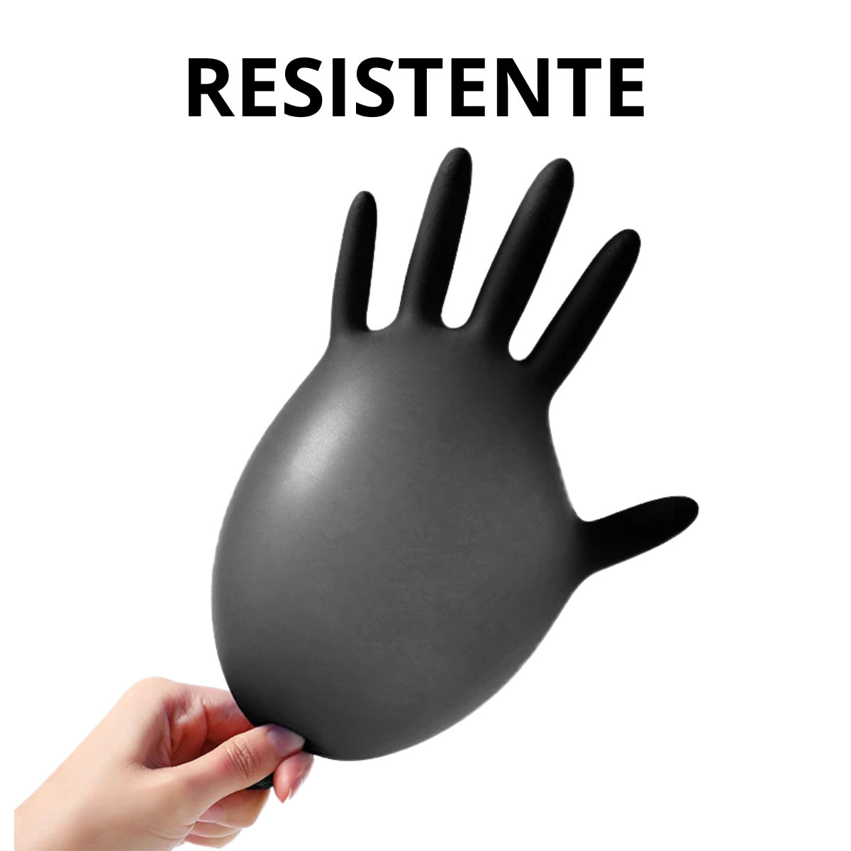Guante De Nitrilo, Libre De Látex, 1000 Piezas. Color Negro, Talla Mediana.